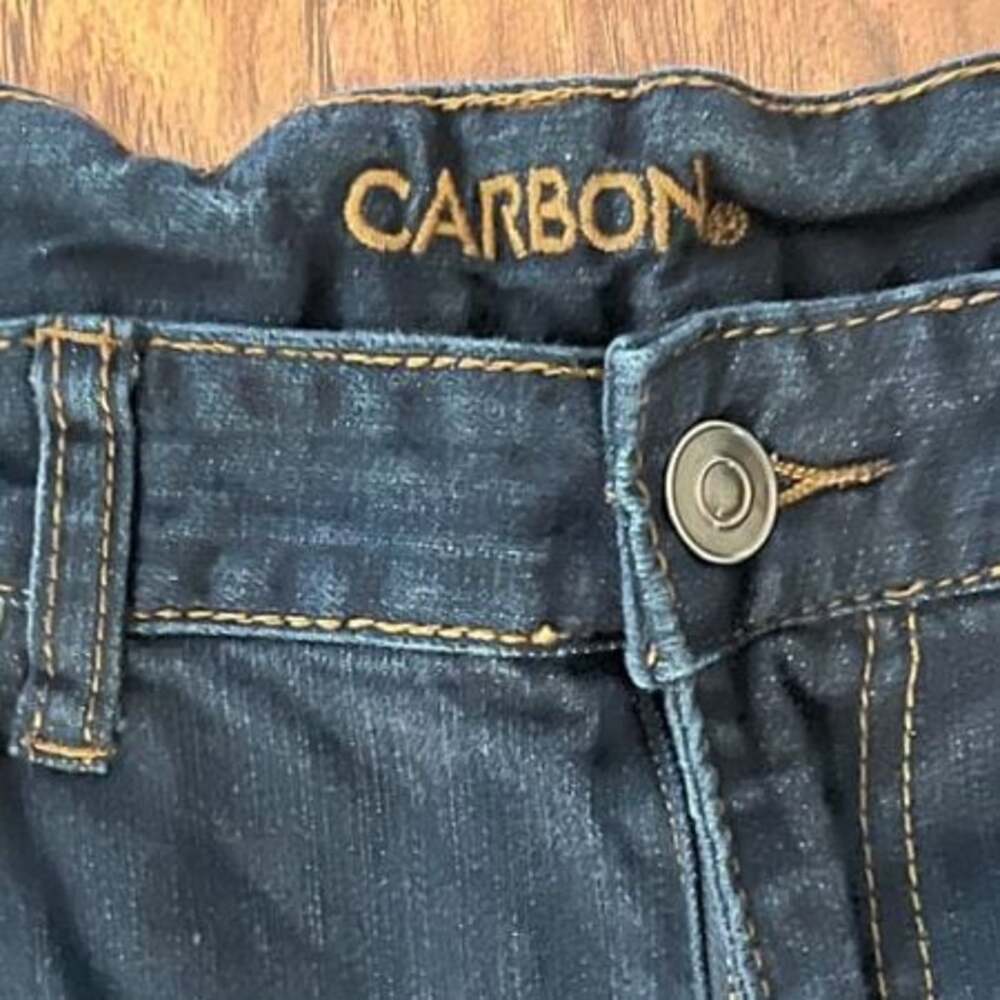 Carbon Jeans Men 30x30 Slim Straight Freedom Flex Distressed Dark Denim Pants - Picture 3 of 4